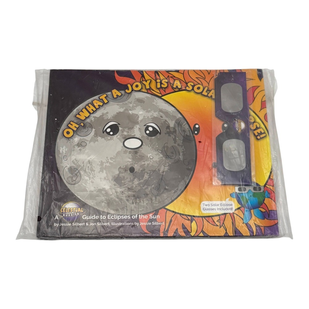 Celestial Buddlies Oh What A Joy Is A Solar Eclipse PB Book 2 Glasses New Sealed